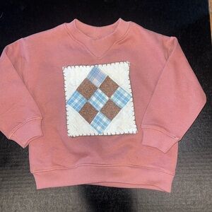 Child’s Patchwork Quilt Block Crewneck Sweatshirt